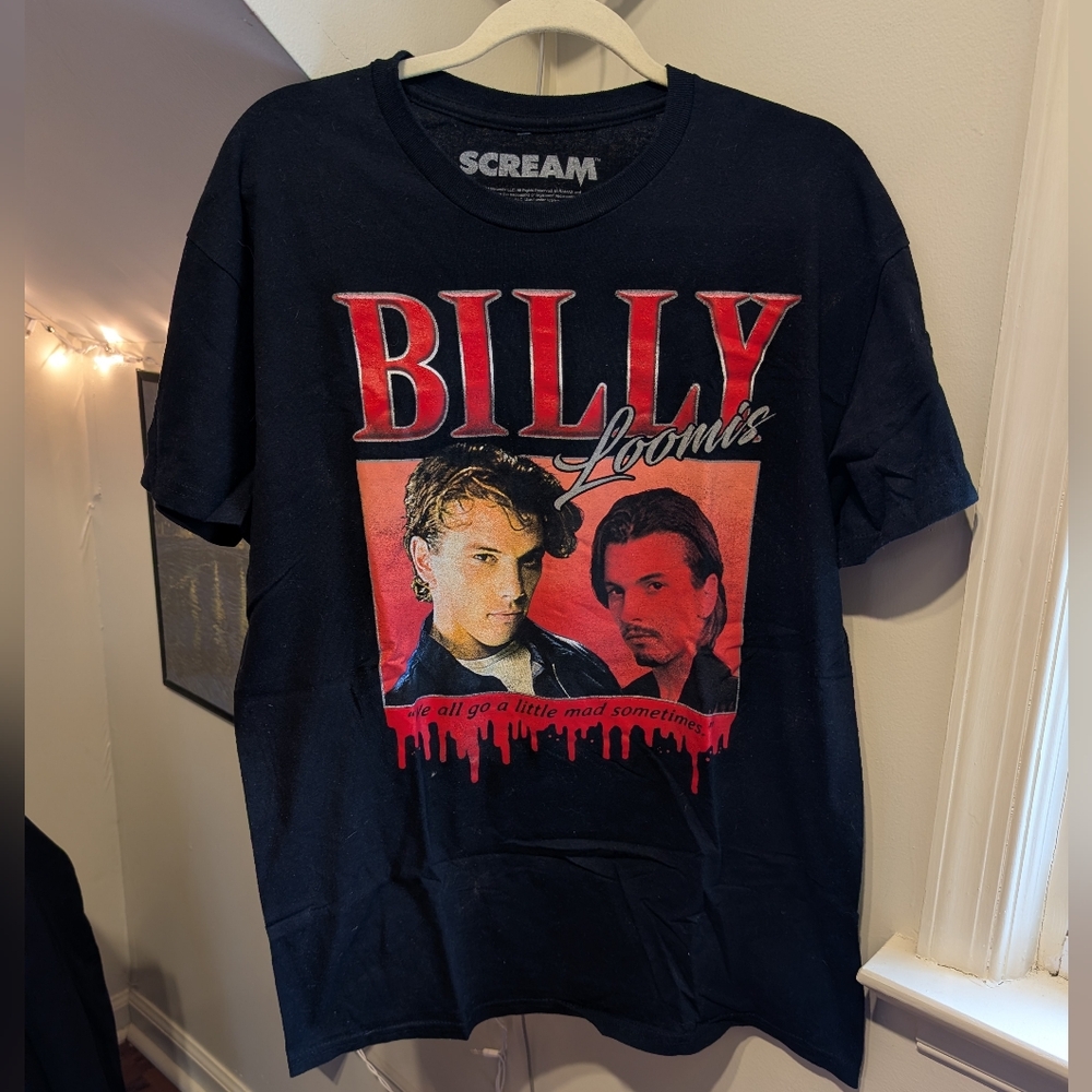 Billy Loomis Graphic Tee - Black & Red Horror Band Shirt